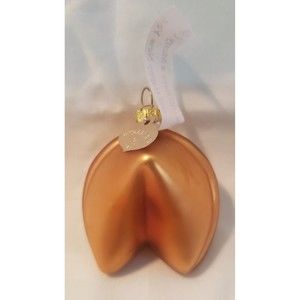 Unique Bronner's Fortune Cookie Glass Christmas Ornament